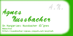 agnes nussbacher business card